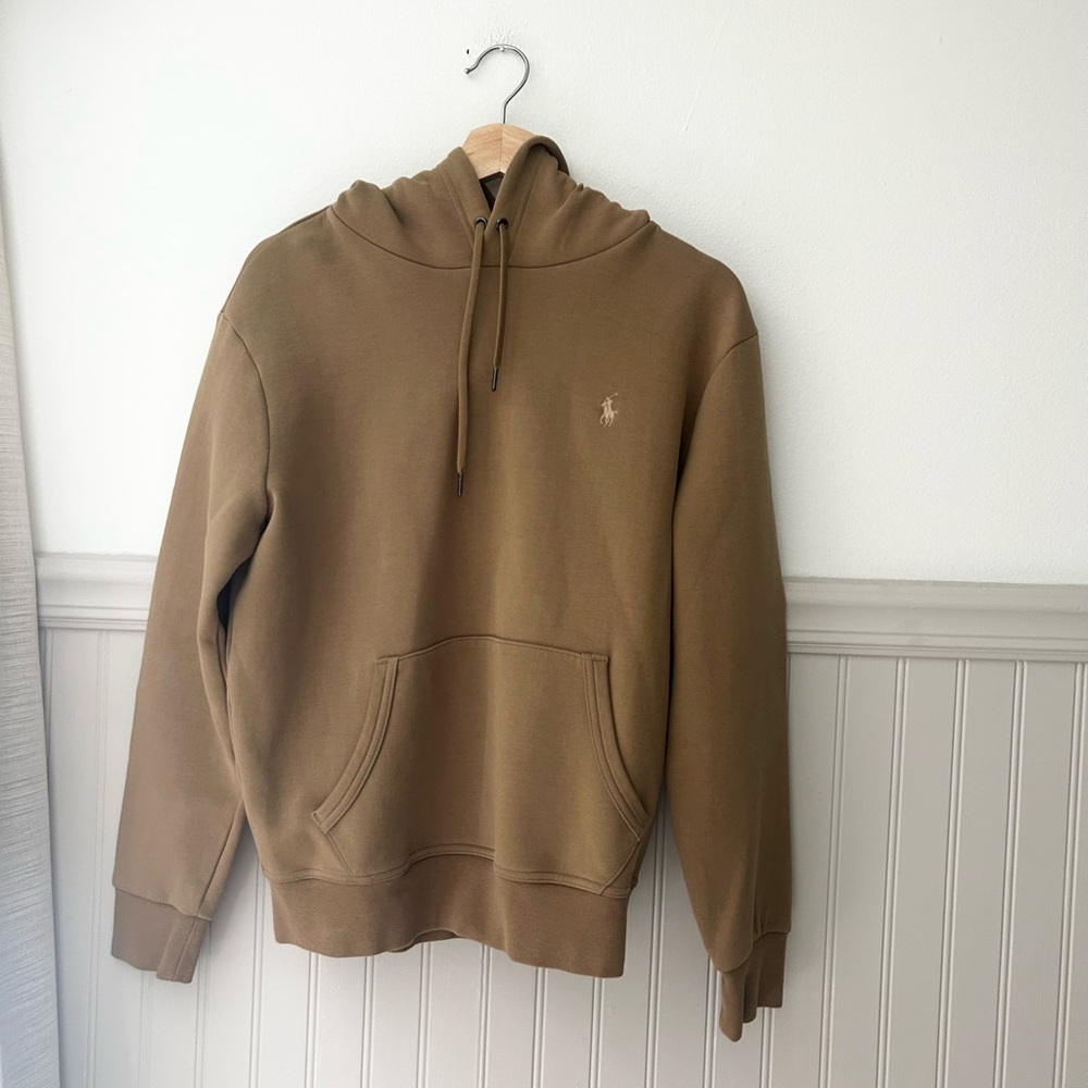 Polo by Ralph Lauren Men's Small Tan Embroidered Hoodie Sweatshirt